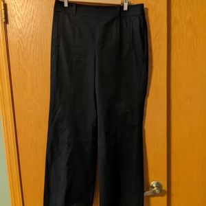 Ann Taylor Wide Leg Black Work Pants Size 10